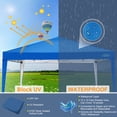 thumbnail image 3 of HOTEEL 10x10 Pop Up Canopy Tent, Outdoor Instant Commercial Gazebo, Shade Shelter Waterproof Tents for Backyard Parties Event,Blue, 3 of 8