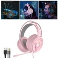 thumbnail image 6 of PSH-200 Gaming Headset with Noise Cancelling Mic, Stereo Surround, Soft Earmuffs Headphone with 3.5MM Pink, 6 of 7