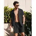 thumbnail image 3 of Conjunto Casual Suelto De Camisa De Lino De Algodón P/hombre, 3 of 7