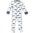 thumbnail image 2 of Touched by Nature Baby Organic Cotton Zipper Sleep and Play 3pk, Blue Whale, Preemie, 2 of 4