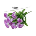 thumbnail image 6 of Carnation Bouquet Artificial Fake Flowers Plastic 16 inch Silk UV Resistant Faux Flowers Artificial Bridal Shower Plants with Long Stem for Spring Summer Wedding Decor Home Vase Outdoor, 6 of 8