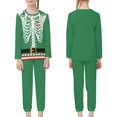 thumbnail image 3 of Renewold 2pcs Elf Candy Canes Pajama for Family All Sizes Christmas Warm Pjs Nightwear Set Stretchy Crewneck Lounge Wear for Kids 3-4 Years Loose Fitting Athletic Clothing,Green, 3 of 5