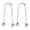 Silver U shaped 2-medium size, variant on 2Pieces Metal Spirals Buckles Double Head Brooch Clothing Fixing Button Accessory for Confident Dressing in All Occasion