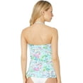 thumbnail image 3 of Lilly Pulitzer Carmen Ruffled Tankini Top Bali Blue Sway This Way Swim Size 2, 3 of 3