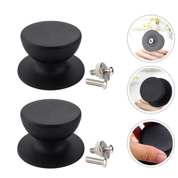 HEALEEP 2Ud Mango Para De Olla Negro Antikalorico Clásico Y Funcional