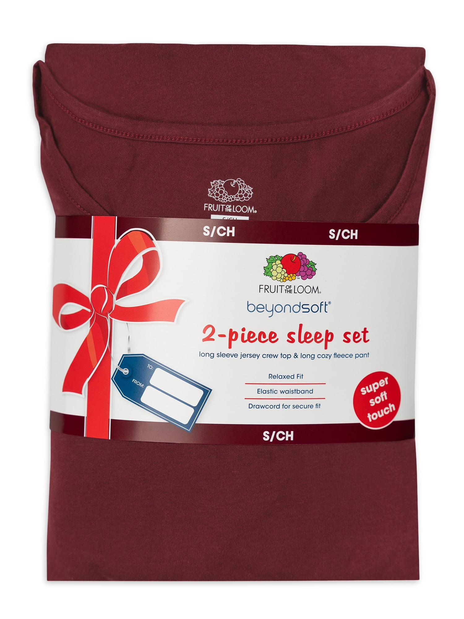 Fruit of the Loom Women's Beyond Soft Long Sleeve Top & Fleece Bottom Pajama Set, Sizes S-4X