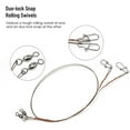 thumbnail image 3 of 2PC/Pack Fishing Line Steel Wire Leader with Snap & Swivels Wire Leadcore Leash, 3 of 8