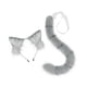 thumbnail image 4 of Diadema con orejas y cola de gato Yinane Disfraz de juego de cosplay Gris, 4 of 8