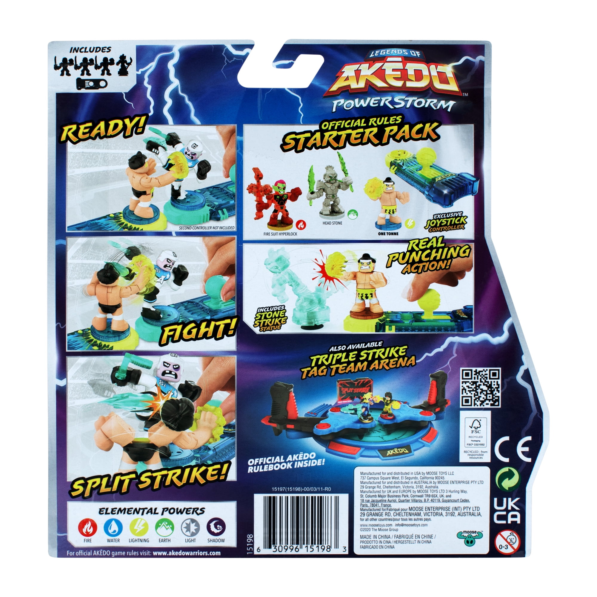 Akedo Power Storm Starter Pack: 3 Mini Battling Warriors
