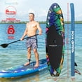 thumbnail image 2 of SereneLife SLSUPB636 - Rising Flow Paddleboard SUP - Stand Up Water Paddle-Board w/ Waterproof Mobile Phone Case (10’6”), 2 of 7
