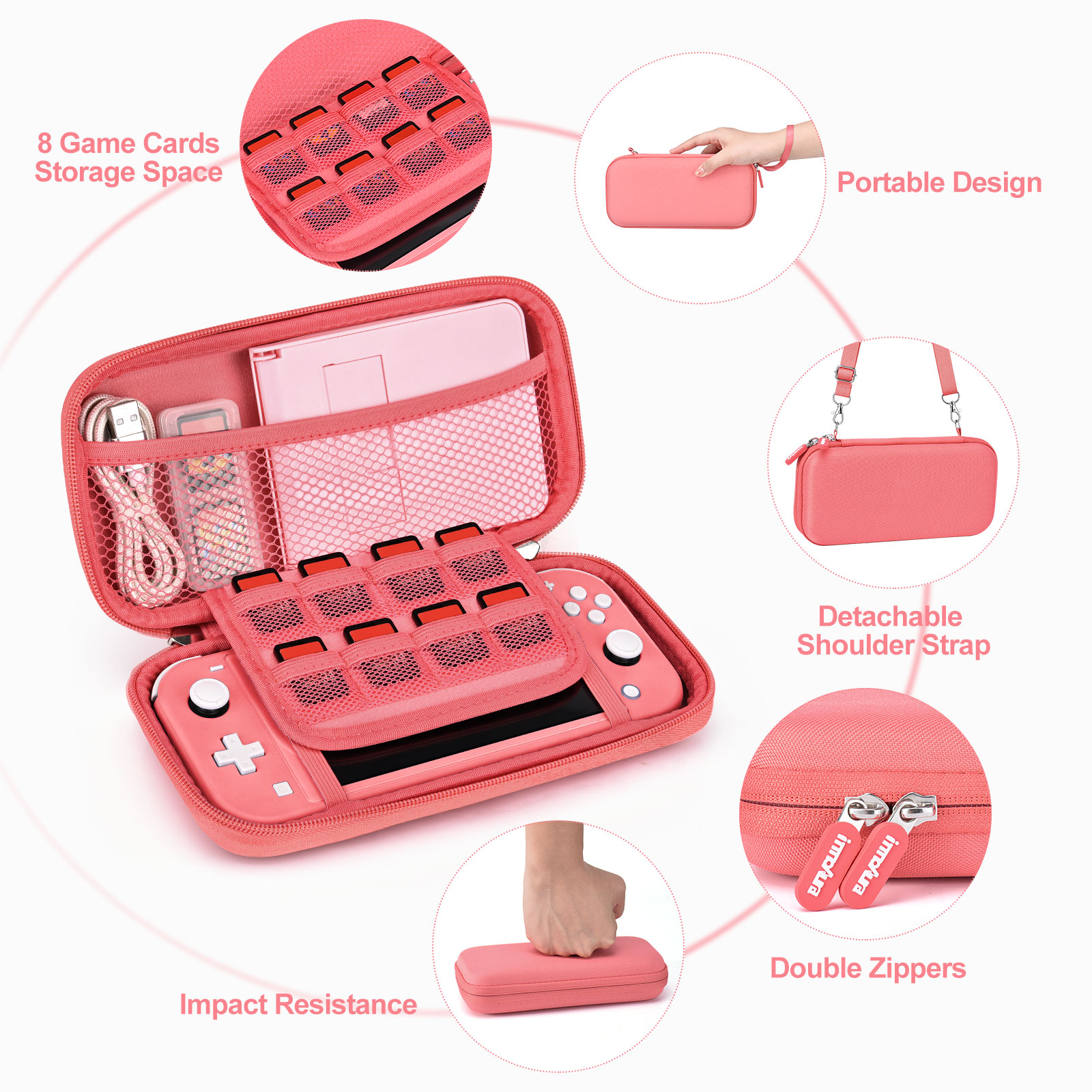 DEPTHOT Switch Lite Accessories Bundle 17-in-1 Pink photo 4