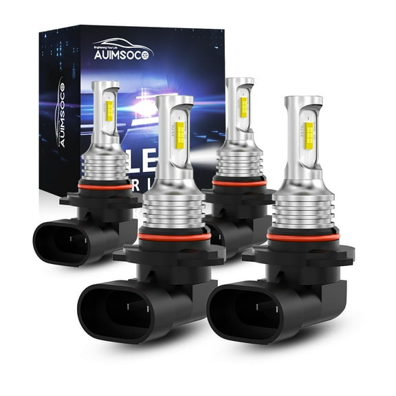 4x LED Headlight Bulbs For Nissan	Armada 2005-2011 2012 2013 2014 2015, 6000K 9005 9006 Combo, 4000 Lumens Super White High Low Kits, Non-polarity, 50000 Hours Lifespan, 300% Brighter