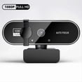 thumbnail image 1 of Webcam Video Camera Autofocus Streaming Web Cam with Microphone Full HD Webcams for PC Computer Laptop 1080P, 1 of 8