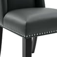 thumbnail image 3 of Modway Baron Solid Wood and Vegan Leather Dining Chair in Gray, 3 of 8
