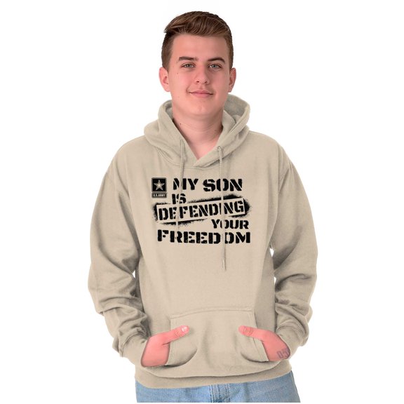 US Army Logo My Son Defending Freedom Hoodie Sweatshirt Women Men Brisco Brands S
