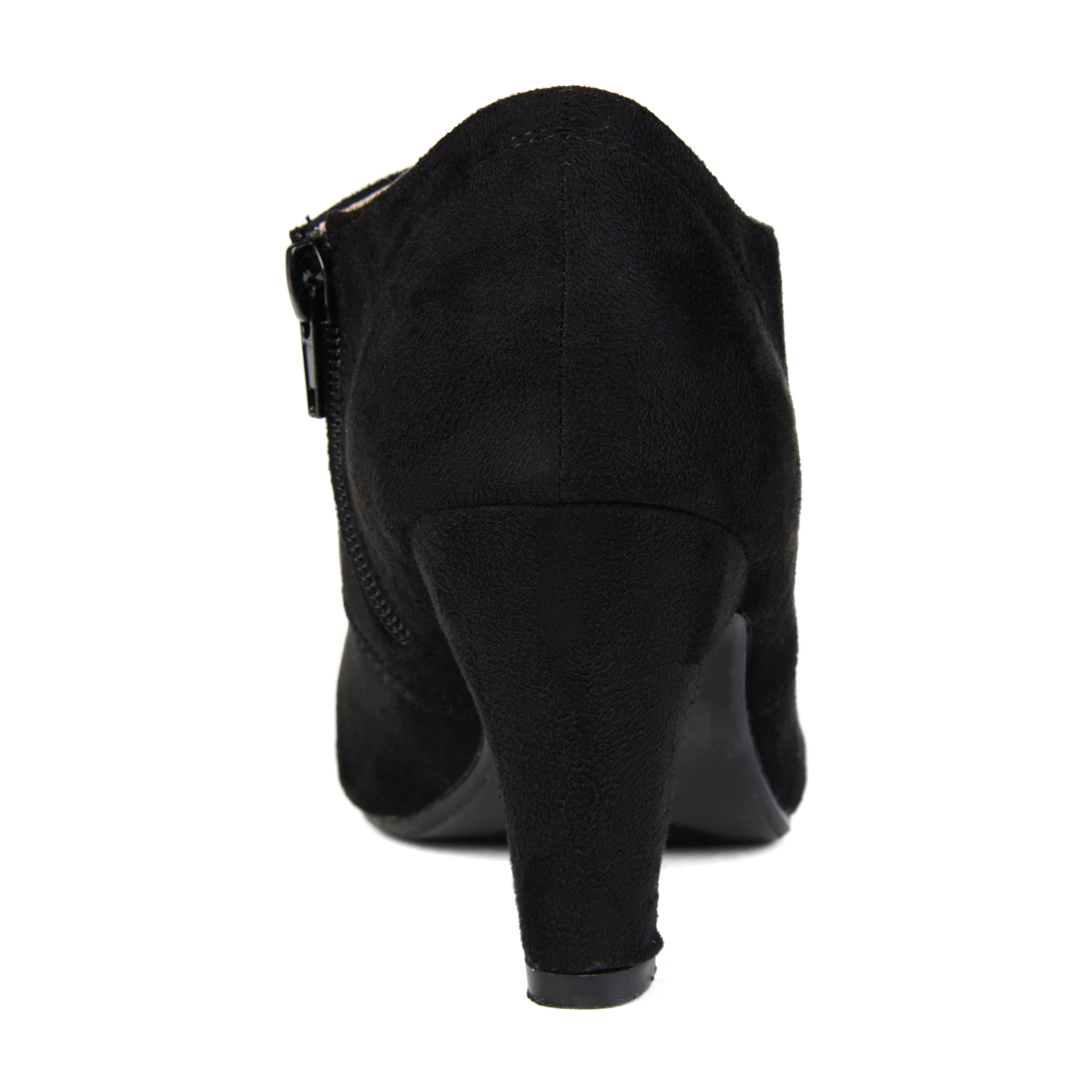 Journee Womens Leona Inside Zip Block Heel Booties, Widths Available