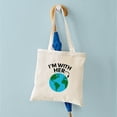 thumbnail image 4 of CafePress - I'm With Her Tote Bag - Unisex Canvas Tote Bag, Beige, 1-Piece, 4 of 6