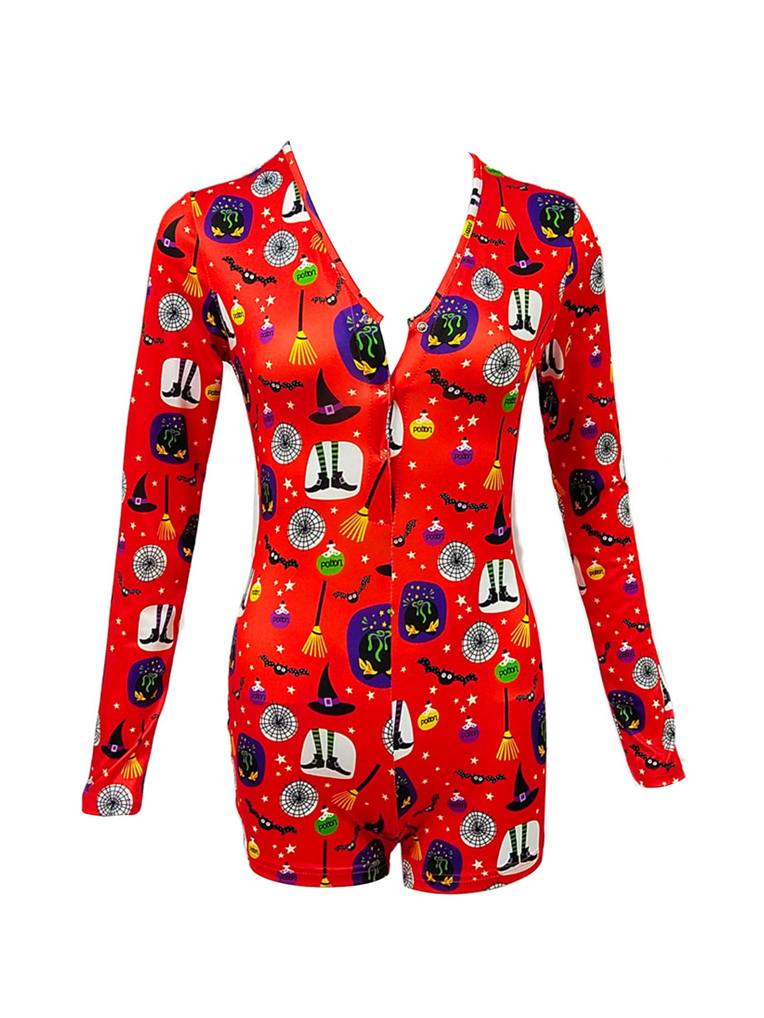Long Sleeve Shorts Playsuit - Walmart 