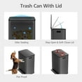 thumbnail image 2 of Garvee Stainless Steel 16 Gallon Trash Can, Step-On Dual Trash Bin, Black, 2 of 7