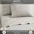 thumbnail image 2 of Truck Size 42" X 80" | 800-TC Egyptian Cotton Sheet Set 8 inch Deep Pockets - Made for RV - Silver Grey Color, 2 of 7