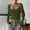 Army Green, variant on Vinsonshop Long Sleeve Ruched Shirts for Women Square Neck Slim Fit Y2k Going Out Tops Bodycon Tee Hot Pink L