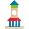 thumbnail image 4 of Hape: Build Up & Away Blocks - 100 pcs - Assorted Wooden Set, 4 Different Colors In Various Shapes, Classic Building Pieces, Toddler & Kids Ages 1+, 4 of 9