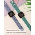 thumbnail image 7 of Wearlizer 2 Packs Floral Engraved Band Compatible with Fitbit Versa 2/ Versa/Versa Lite Bands Women, Cute Soft Silicone Sunflower Dandelion Sport Designer Fancy Summer Strap for Versa 2 Smart Watch, 7 of 7
