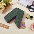 thumbnail image 5 of 7.7 Yard 2 Inch 51mm Ethnic Embroidery Ribbons Dark Green Jacquard Ribbon with Flower and Geometric Pattern Vintage Woven Fabric Trim for Garment Accessories DIY Crafts and Bow Making, 5 of 7
