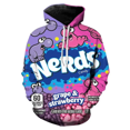 thumbnail image 3 of Sudadera con capucha para hombre con estampado 3D de caramelos y frijoles, nueva moda urbana divertida, jersey de otoño e invierno, ropa para hombre de gran tamaño, 3 of 5