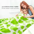 thumbnail image 4 of Green Cow Print Blanket Soft Warm Plush Cow Blankets and Throws Lightweight Fleece Throw Blankets with Cow Print Couch Bedroom Living Room Camping Travel Blanket 60x80 inch, 4 of 6