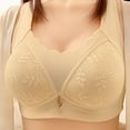 thumbnail image 2 of SROBPTY Womens Bras,Plus Size Summer Bras for Womens,Women's Plus Size Bra Cover Beautiful Back Gathered Lace Gathered Accessory Bra, 2 of 4
