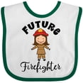 thumbnail image 3 of Inktastic Future Firefighter Cute Girls Girls Baby Bib, 3 of 4