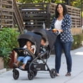 thumbnail image 5 of Baby Trend Sit N Stand Double Stroller 2.0 & Twin Travel System for Babies & Toddlers w/ 5 Pt Safety Harness, Canopy, Storage, & 2 Cup Holders, Stormy, 5 of 5