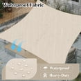 thumbnail image 4 of LOKHOM 10' x 10' Sun Shade Sail, Waterproof Beige Square Shade Canopy, UV Block Tarp Cloth Cover for Outdoor Patio, Garden, Backyard, Deck, 4 of 7