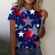 thumbnail image 1 of Fiudx Ofertas Flash Del Día Moda Mujer Casual Cuello Redondo Impresión Blusa Manga Corta Camiseta Verano Tops, 1 of 4
