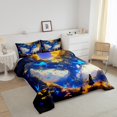 thumbnail image 3 of YST Glowing Butterfly Full Comforter Set Girls Princess Bedding Set, Jungle Adventure Bedding Comforter Sets Magic Animal Duvet Set, Botanical Tree Quilted Comforter Room Decorative, 3 of 6