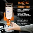 thumbnail image 3 of Cup Holder Phone Holder, Cup Holder Phone Mount, Phone Holders for your Car and Truck, Cup Phone Holder for Car, Smartphones, iPhone, Google, Samsung, Cell Phone Car Mount, Accessory (Pumpkin Orange), 3 of 8
