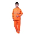 thumbnail image 2 of yuksok Reflective Raincoat Rain Pants Hooded Work Wear Rain Suit for Hiking Camping XXL, 2 of 9