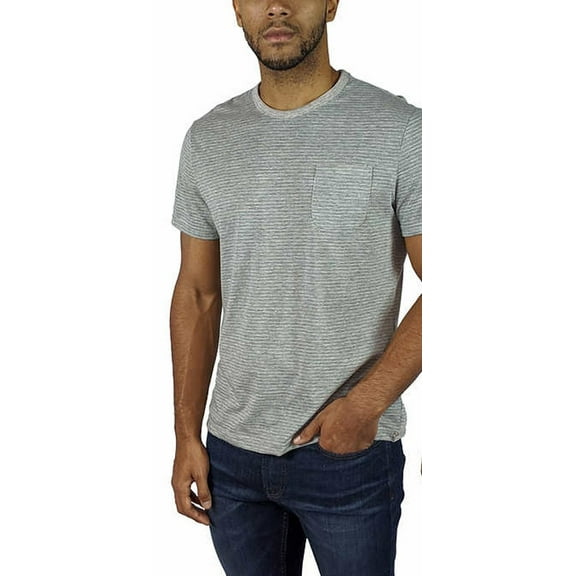 Jachs Navy Brady Linen Triblend Pocket Tee, Small GREEN