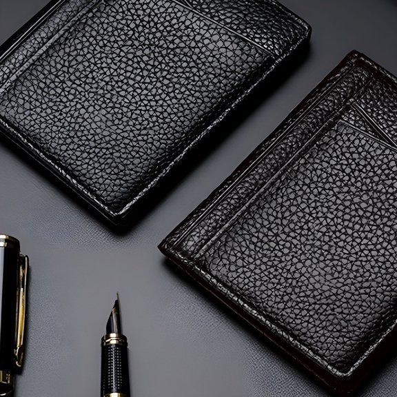 GASTROPOD Rfid Blocking Male Bifold Wallets,Black Front Pocket Wallets for Men