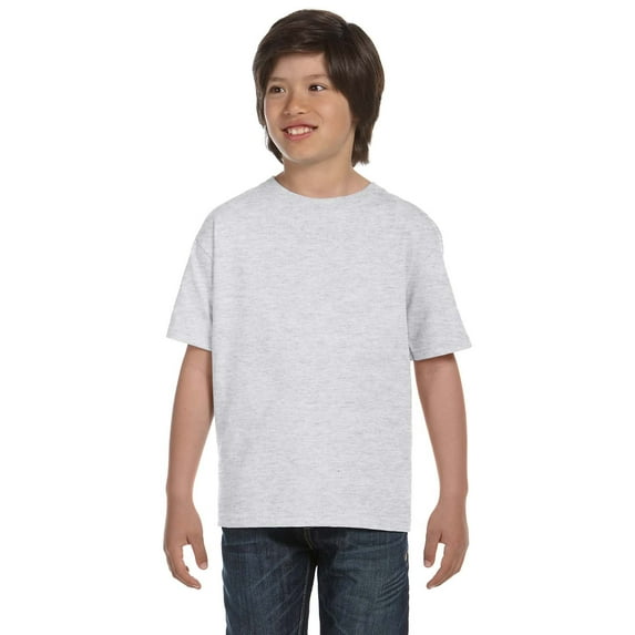 The Gildan Youth Dry Blend 56 oz. 50/50 T-Shirt ASH GREY - S