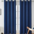 thumbnail image 4 of HBBKVI Luxury Blackout Curtains 52" × 63", Grommet Thermal Insulated Curtains for Bedroom Living Room, Noise Reduction Curtain Panels Blue, 4 of 6