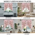 thumbnail image 3 of Pink Orchid Swag Valances for Windows 2 Pack, Kitchen Window Curtains 36 Inch Length, Spring Floral Flowers Leaves Botanical Privacy Swag Curtains for Living Room/Bathroom with Rod Pocket 36"x36", 3 of 8