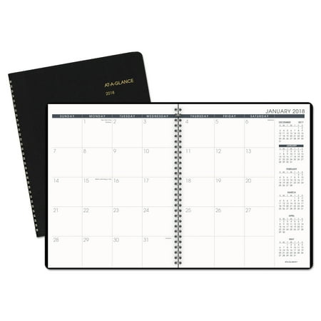 AT-A-GLANCE Monthly Planner, 8 7/8 x 11, Black,