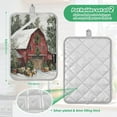 thumbnail image 3 of 2 Pack Pot Holders for Kitchen Heat Resistant Hot Pads Sets for Cooking Baking Old Red Barn, 3 of 7