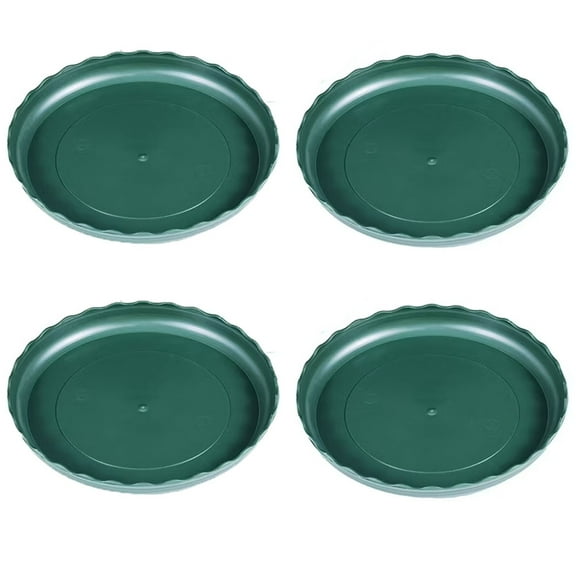 4Pcs Plant Saucer Drip Trays, Plastic Flower Saucer for Indoors and Outdoor, Flower Pot Round