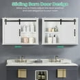 thumbnail image 5 of Gymax Bathroom Wall Bathroom Storage Cabinet w/ 2 Adjustable Shelves&Sliding Barn Door, 5 of 10