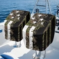 thumbnail image 4 of KUIFORTI American Flag Boat Seat Cover Foldable Outdoor Pontoon Captain Boat Bench Chair Cover UV Resistant Dust Resistant Universal Boat Accessories for Outdoor Yacht Ship Fishing, 4 of 7