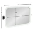thumbnail image 6 of Kate and Laurel Hogan Wood Radius Rectangle Pivot Mirror, 20 x 30, White, Decorative Adjustable Transitional Mirror for Wall with Rectangular Mango Wood Frame, 6 of 9