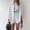 06-White, variant on Women Crinkled Textured Two Piece Outfit Set, Lapel Long Sleeve Button Shirt & High Waist Drawstring Shorts, Plus Size Casual Loungewear Suit for Vacation Daily Street Wear 05-Saffron S